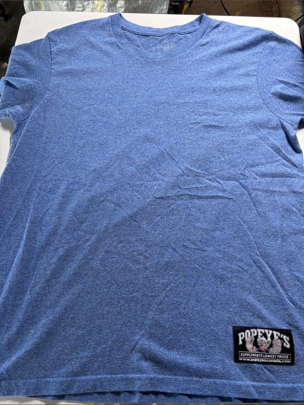 Blue Crew Neck Short Sleeve Tee